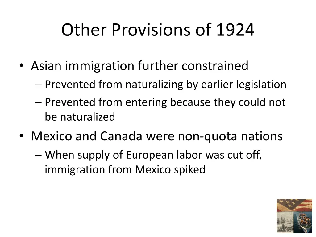 other provisions of 1924