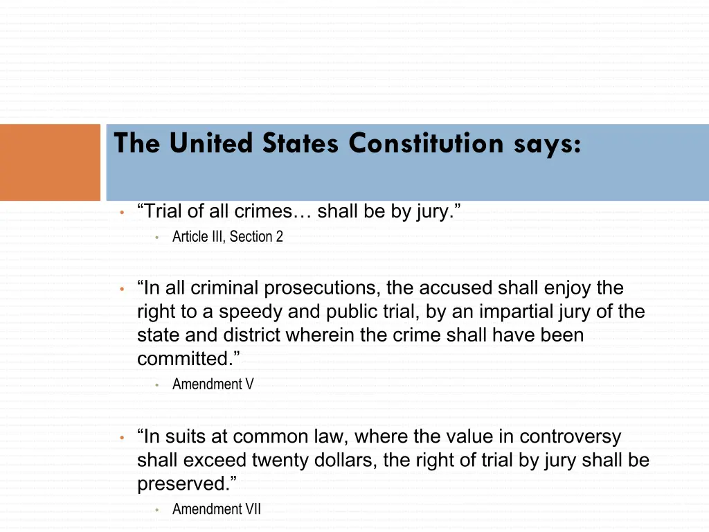 the united states constitution says