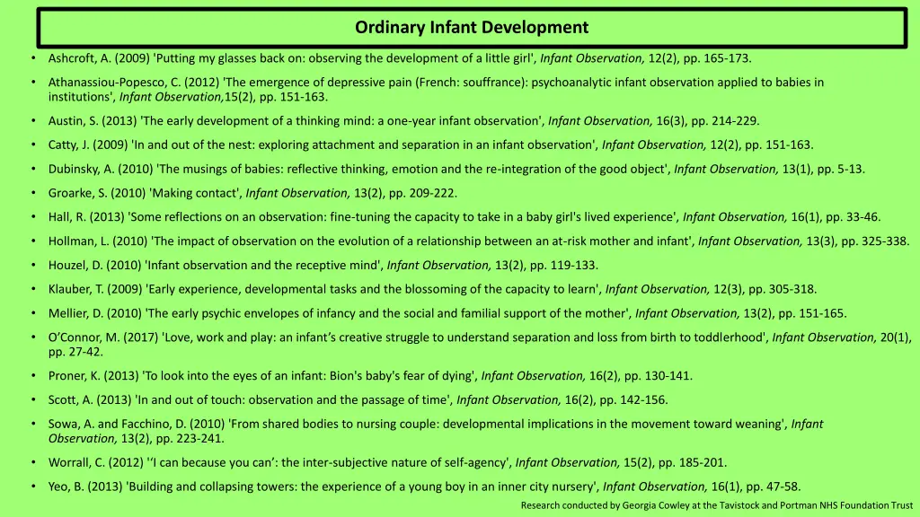 ordinary infant development