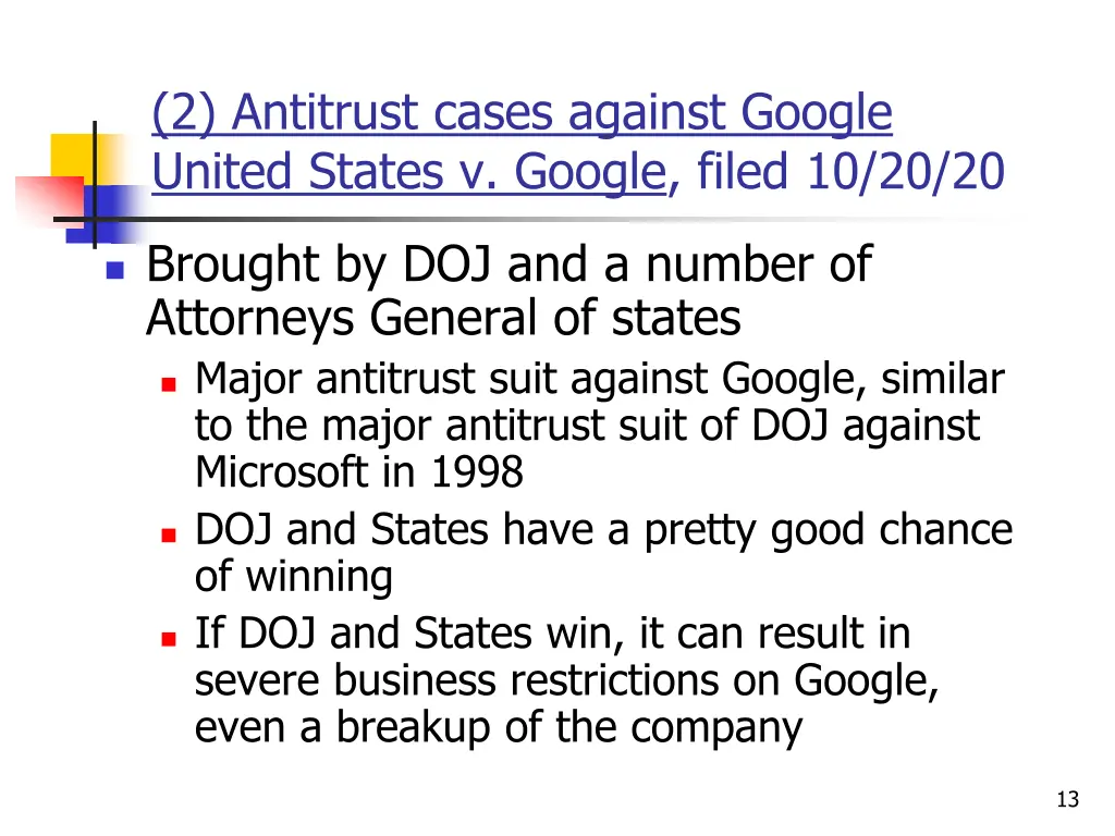 2 antitrust cases against google united states