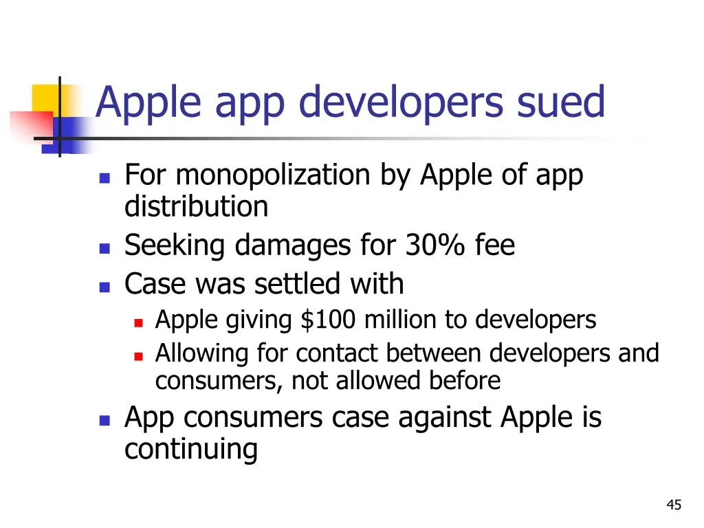 apple app developers sued