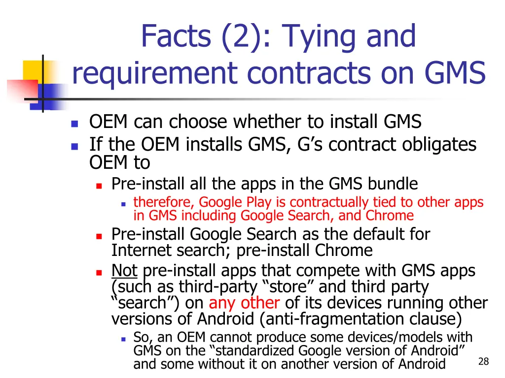 facts 2 tying and requirement contracts on gms