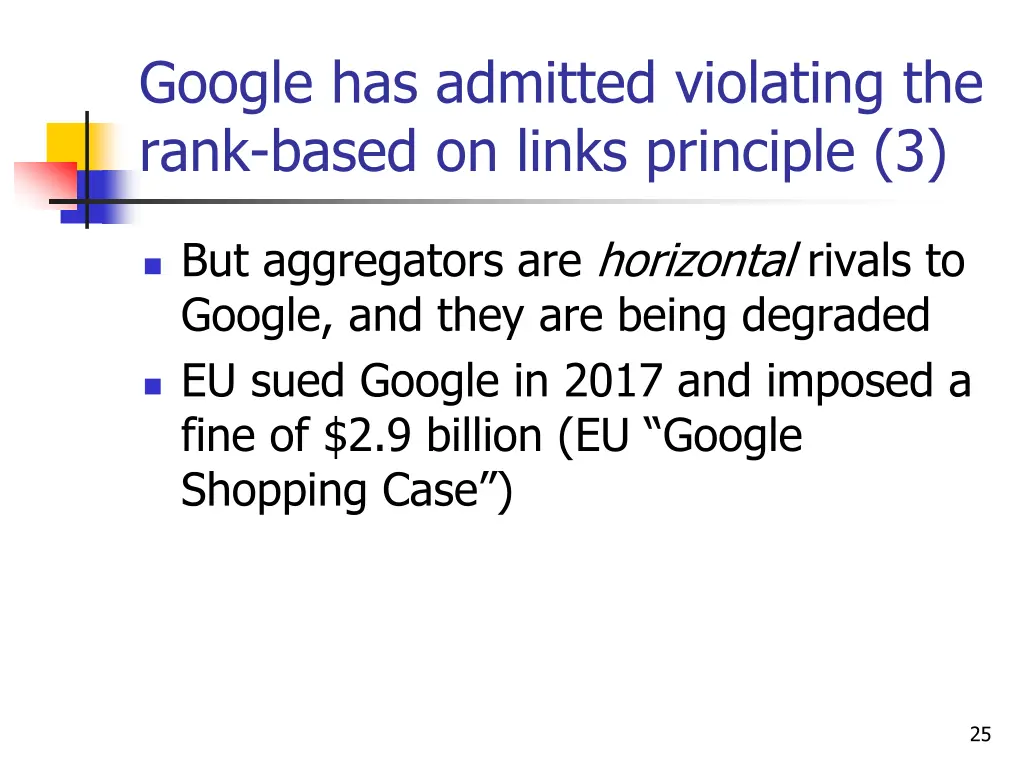 google has admitted violating the rank based 1