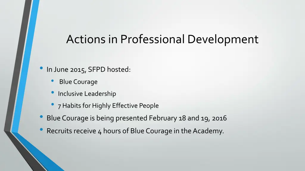 actions in professional development