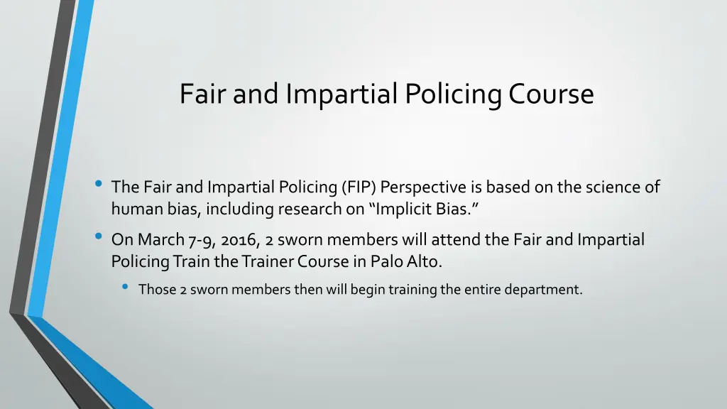 fair and impartial policing course