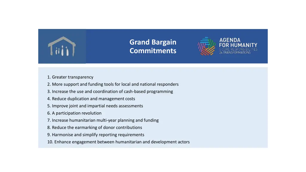 grand bargain commitments 10