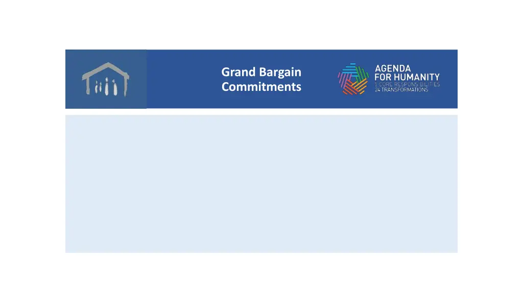 grand bargain commitments