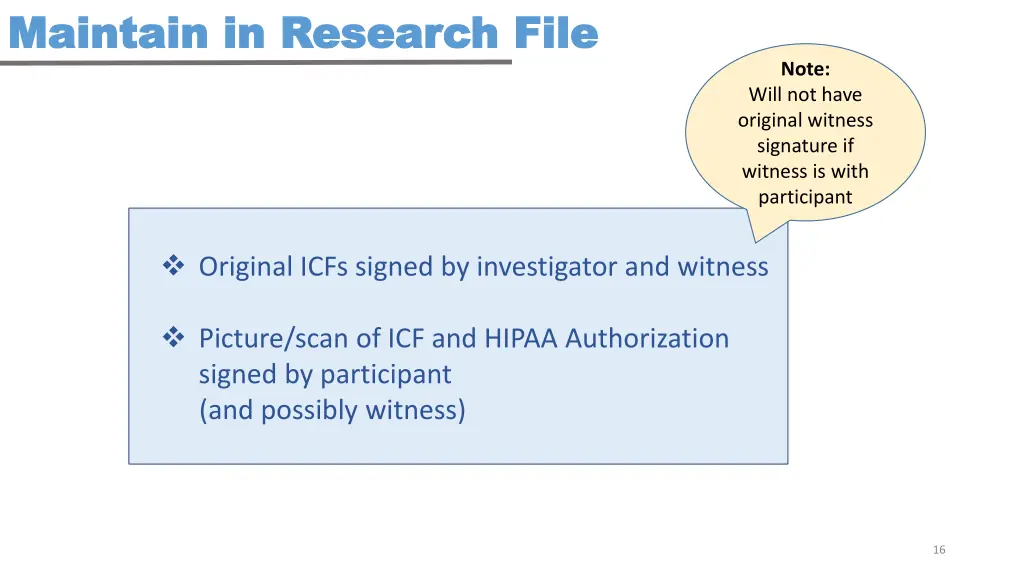 maintain in research file maintain in research