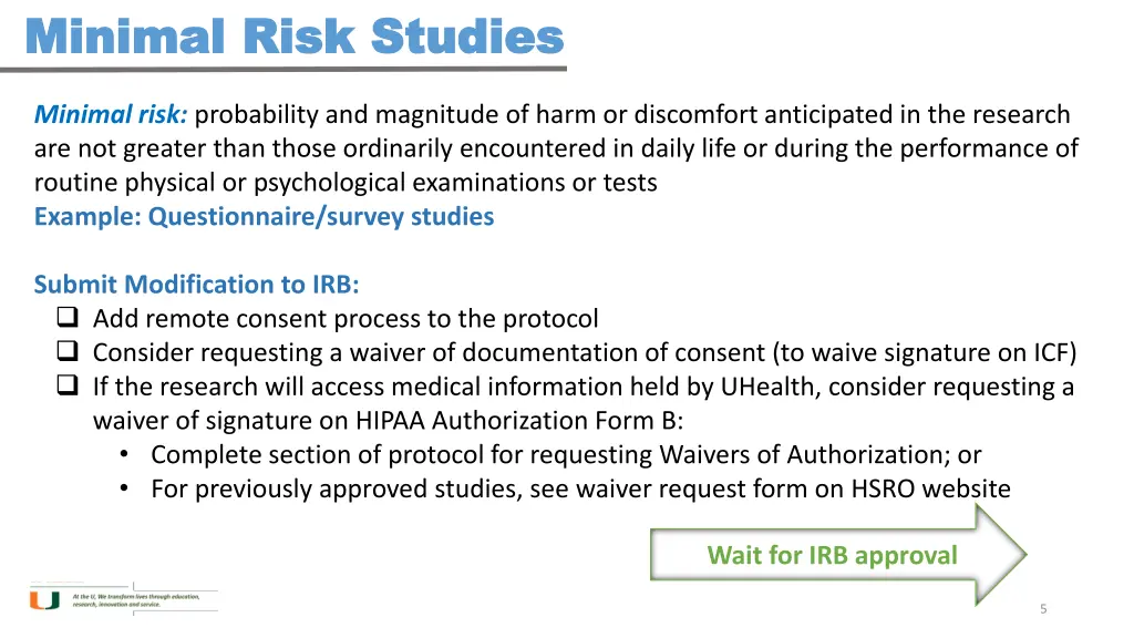 minimal risk studies minimal risk studies