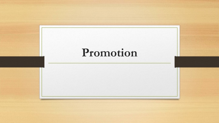 promotion