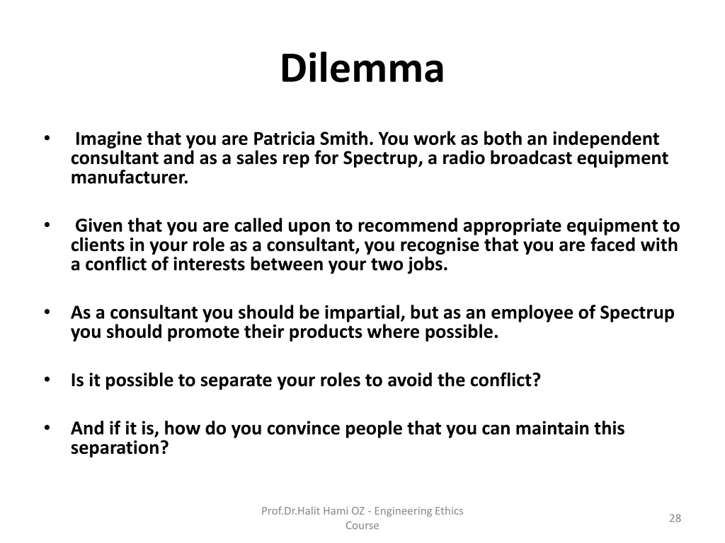 dilemma 1