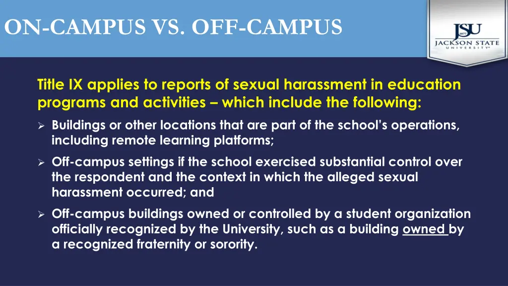 on campus vs off campus