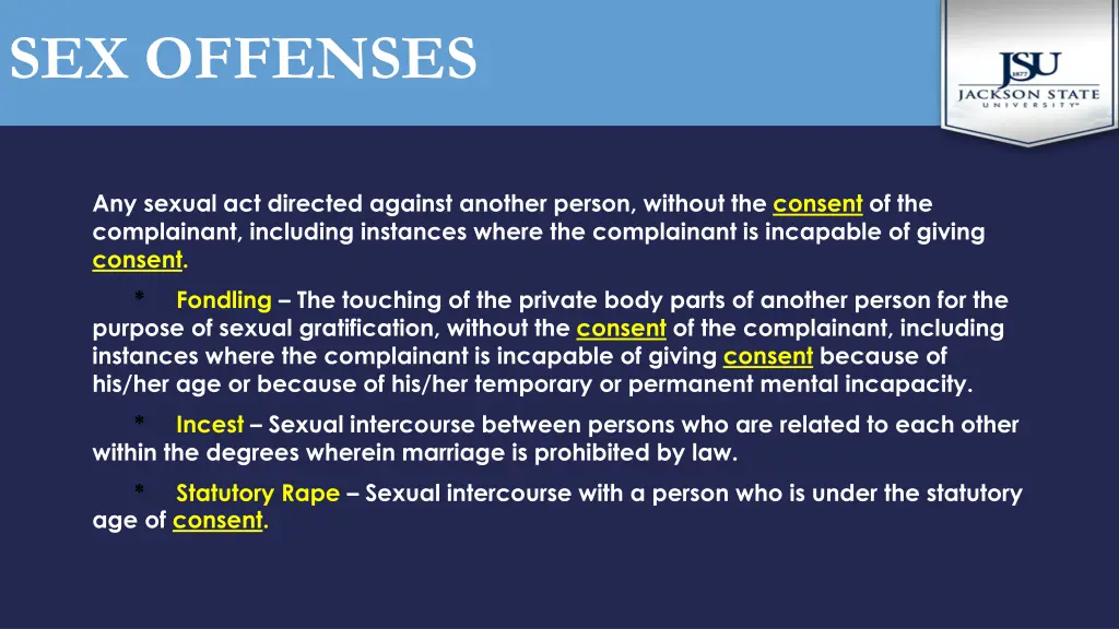 sex offenses