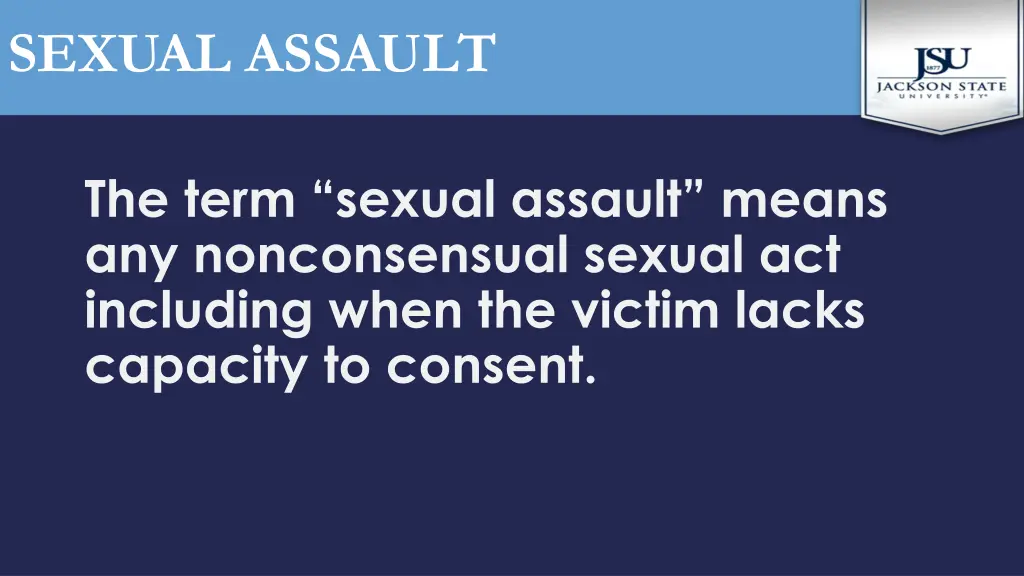 sexual assault