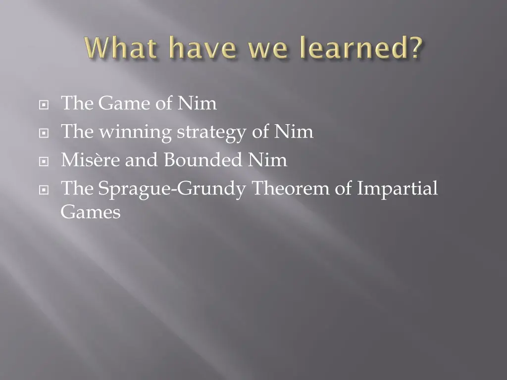 the game of nim the winning strategy