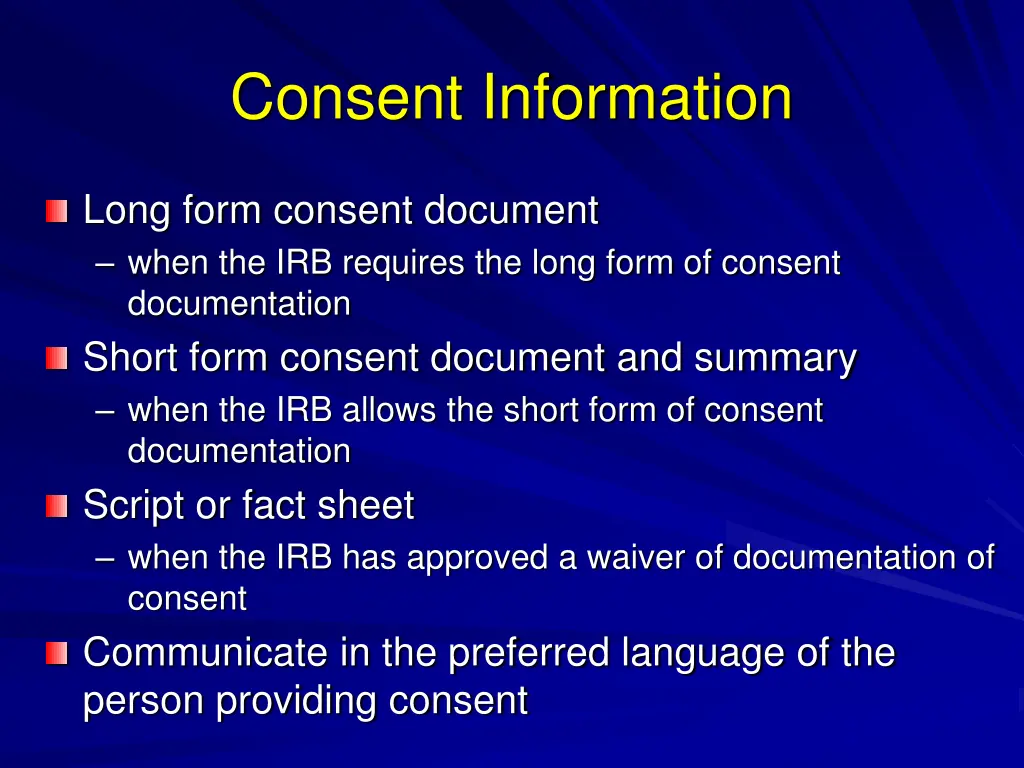 consent information