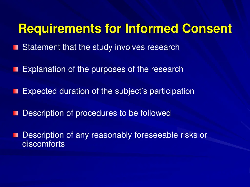 requirements for informed consent