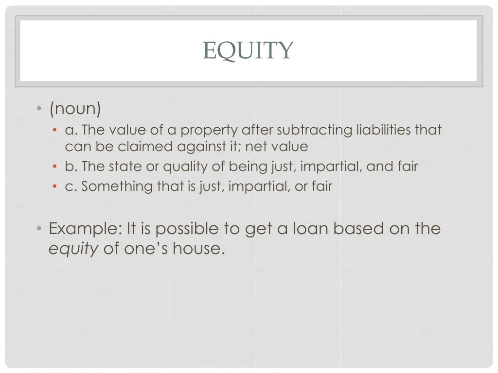 equity