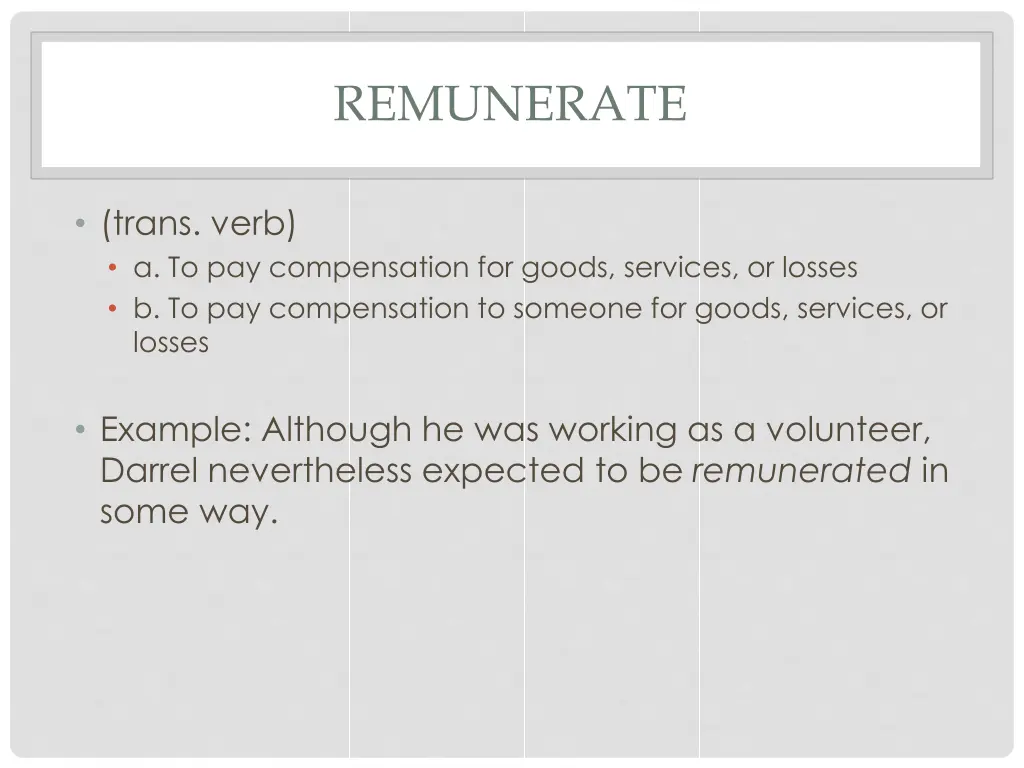 remunerate