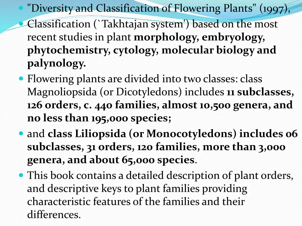 diversity and classification of flowering plants