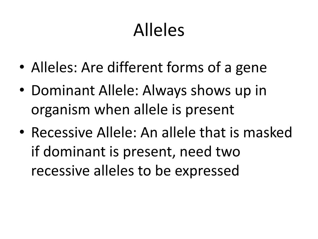 alleles