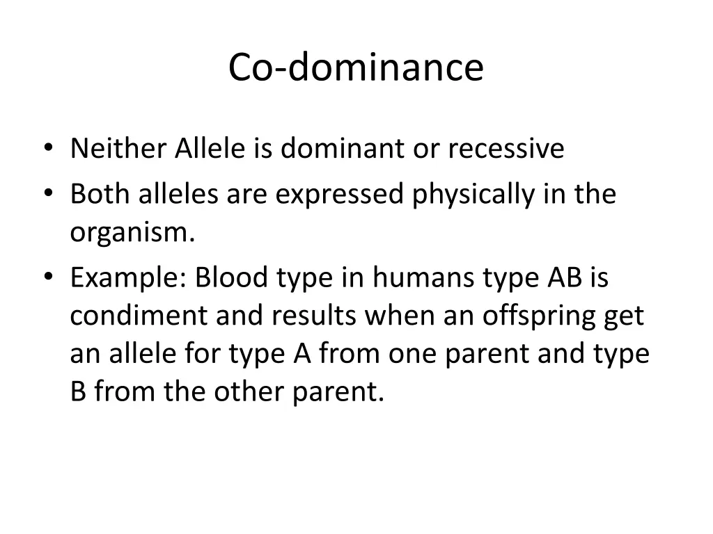 co dominance