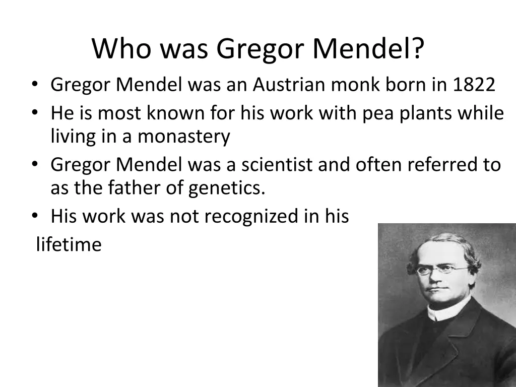 who was gregor mendel gregor mendel