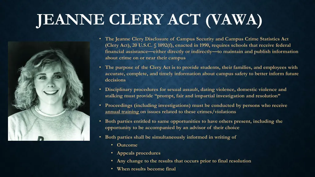 jeanne clery act vawa