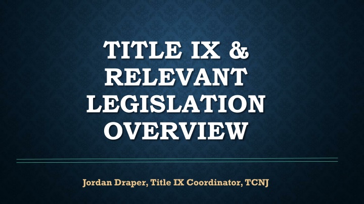 title ix relevant legislation overview