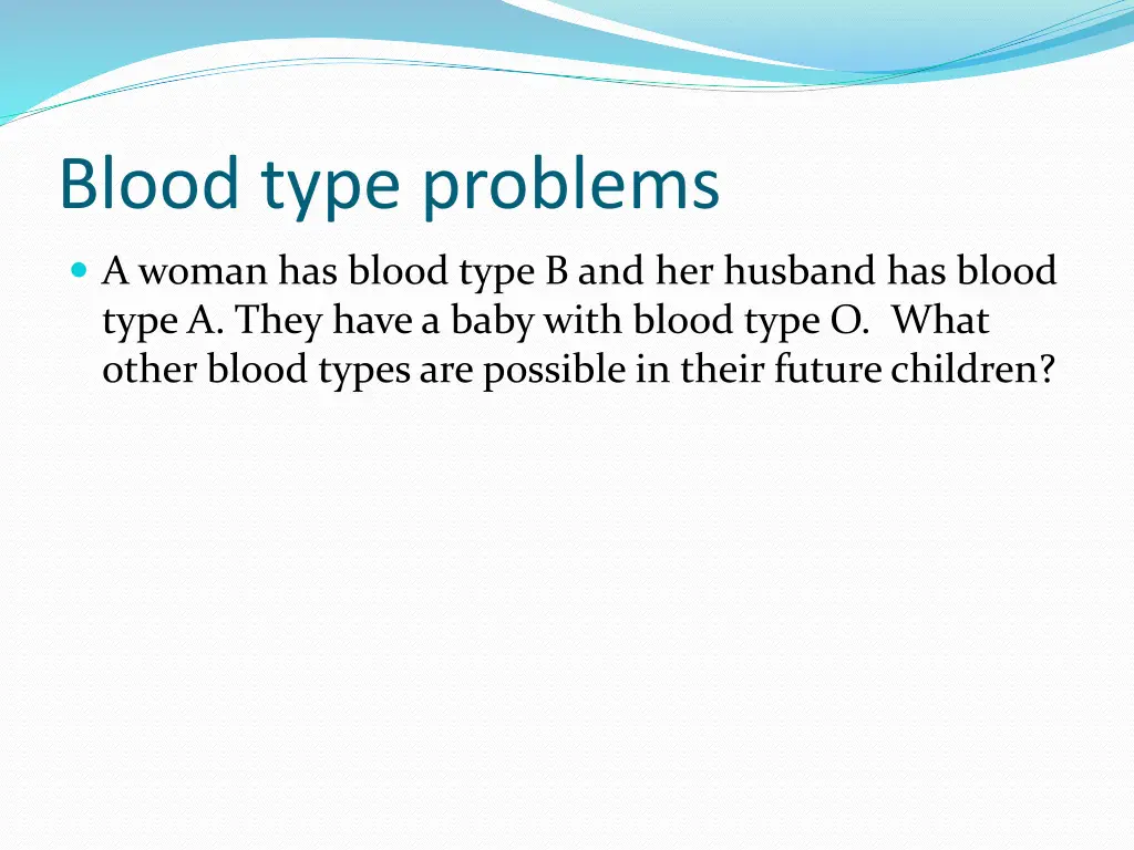 blood type problems