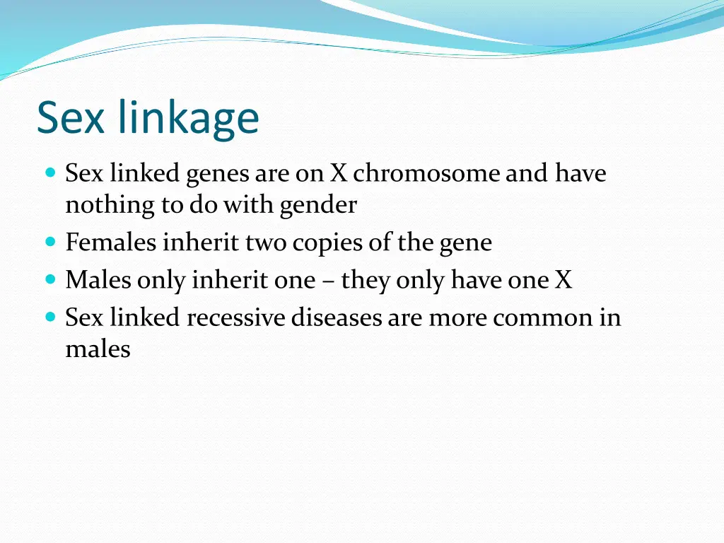 sex linkage