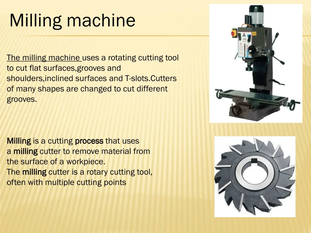 milling machine