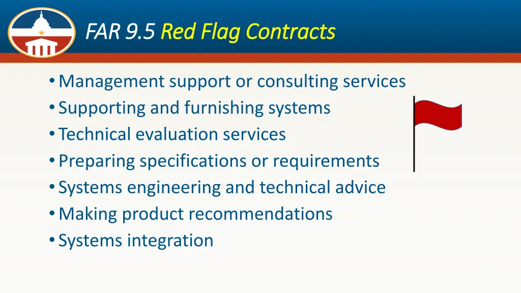 far 9 5 far 9 5 red flag contracts red flag