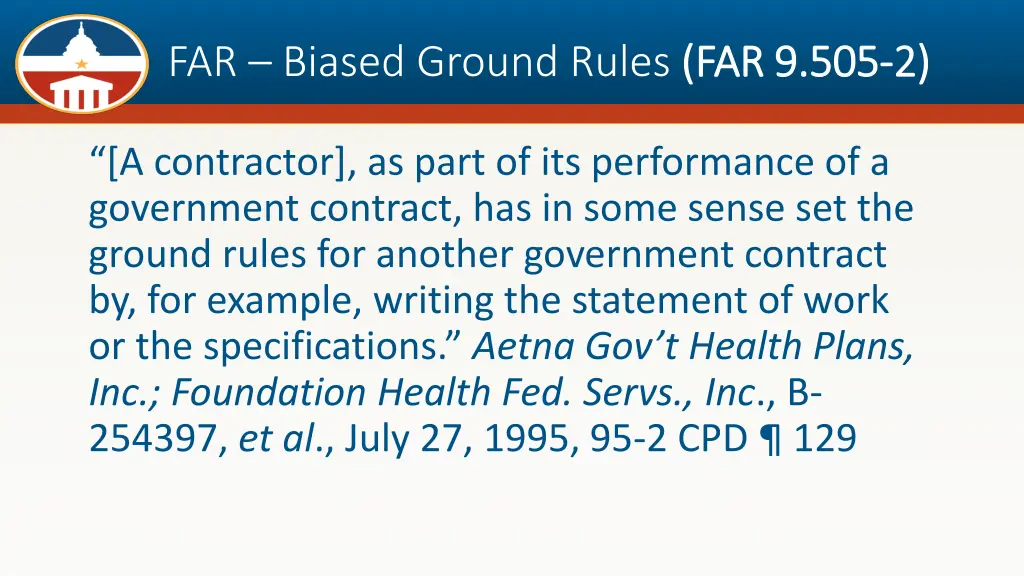 far biased ground rules far 9 505