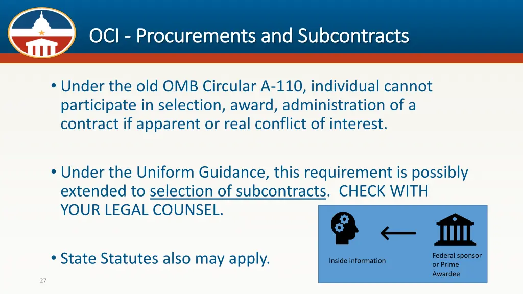 oci oci procurements and subcontracts