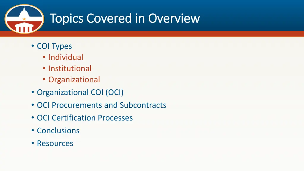 topics covered in overview topics covered