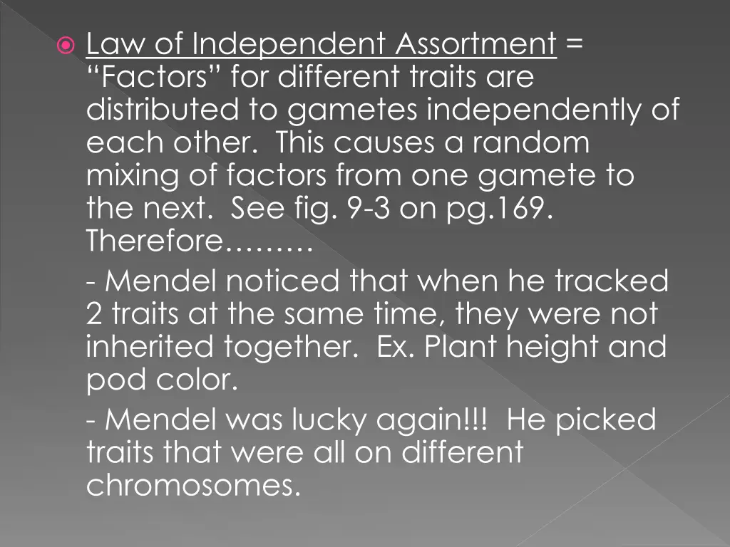 law of independent assortment factors