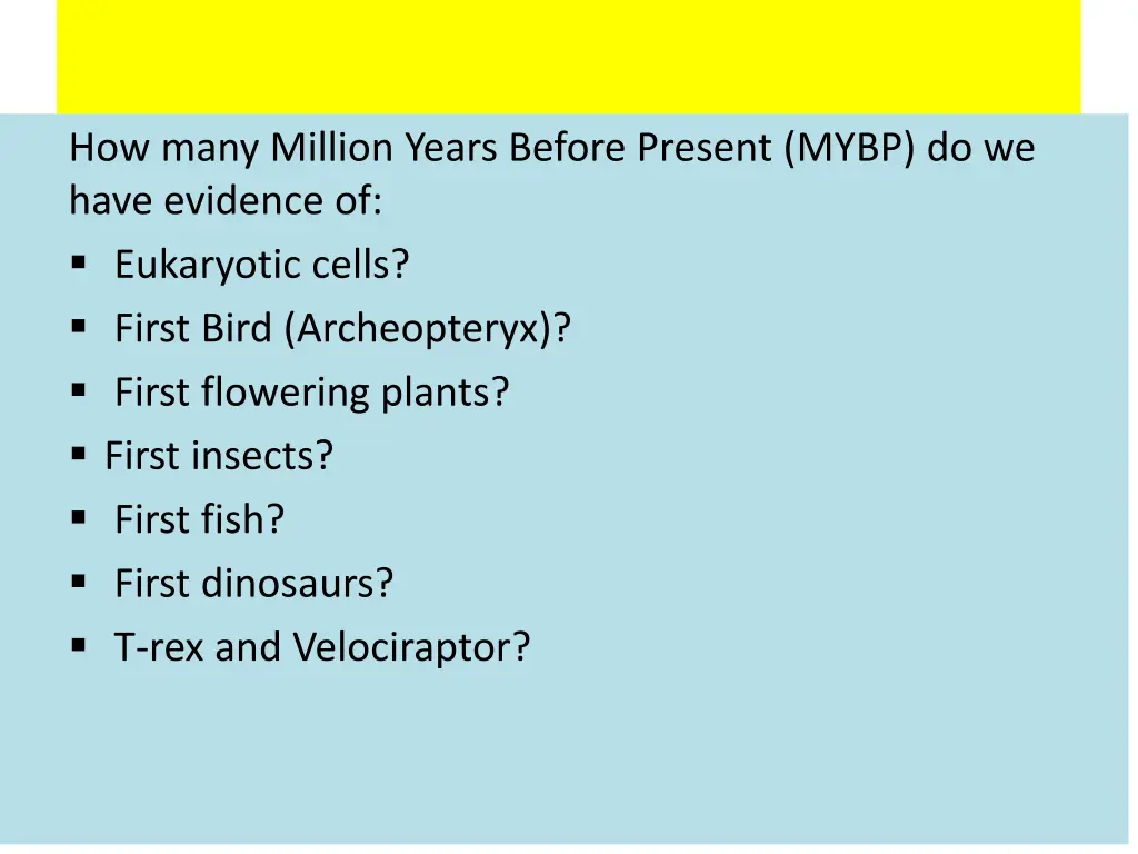 how many million years before present mybp