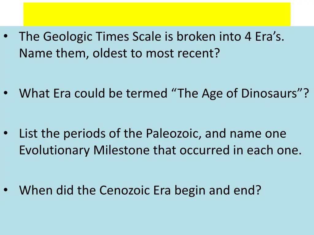 the geologic times scale is broken into