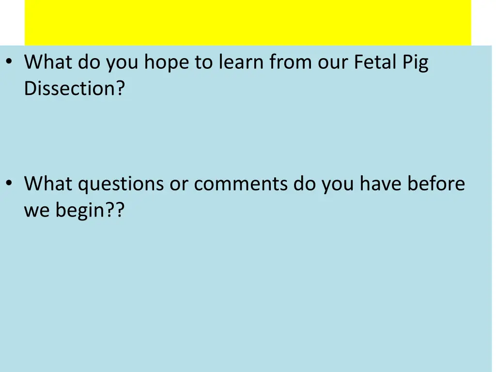 what do you hope to learn from our fetal