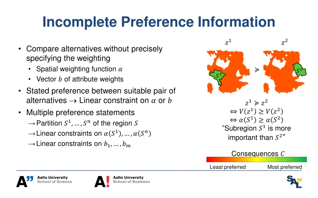 incomplete preference information