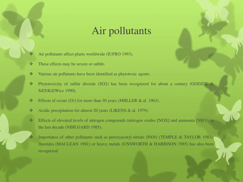 air pollutants