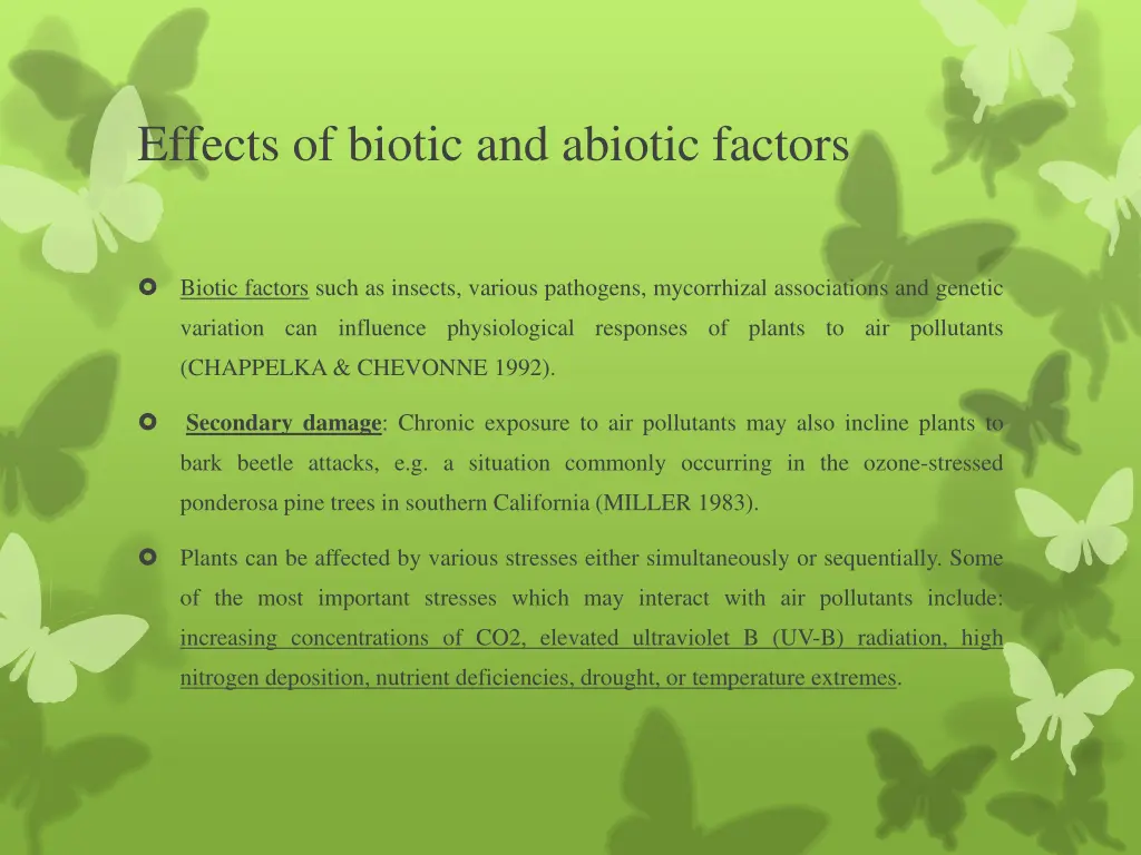 effects of biotic and abiotic factors