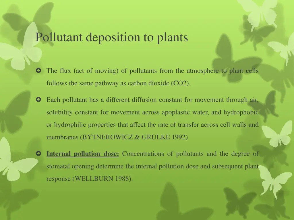 pollutant deposition to plants 1