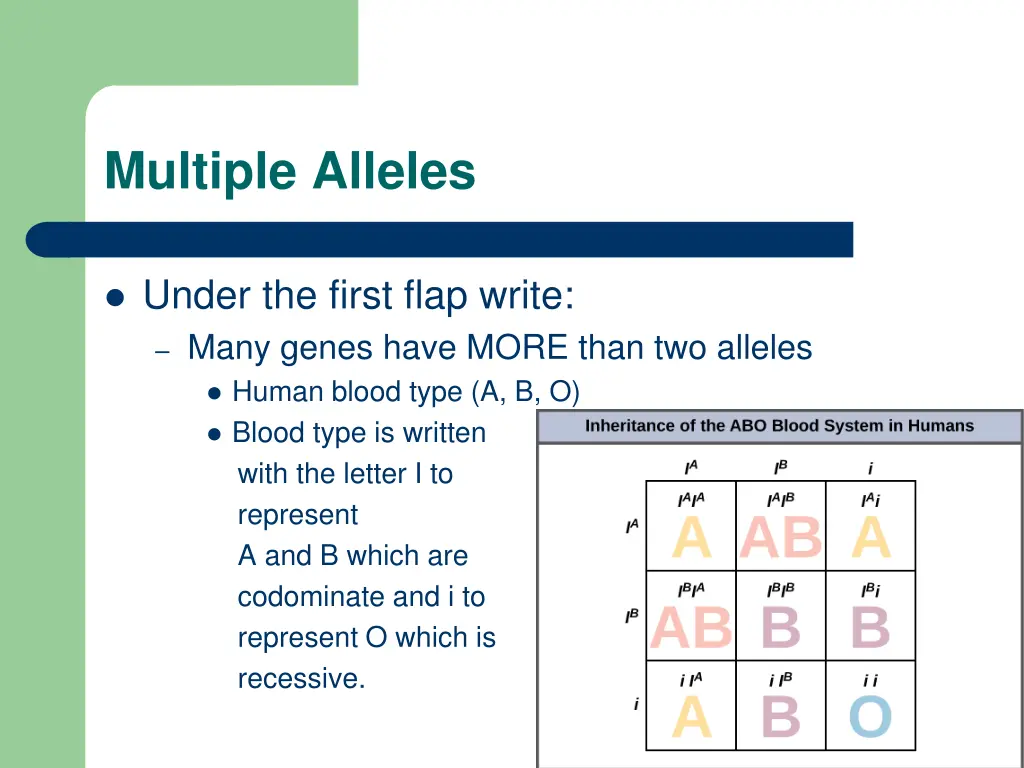 multiple alleles