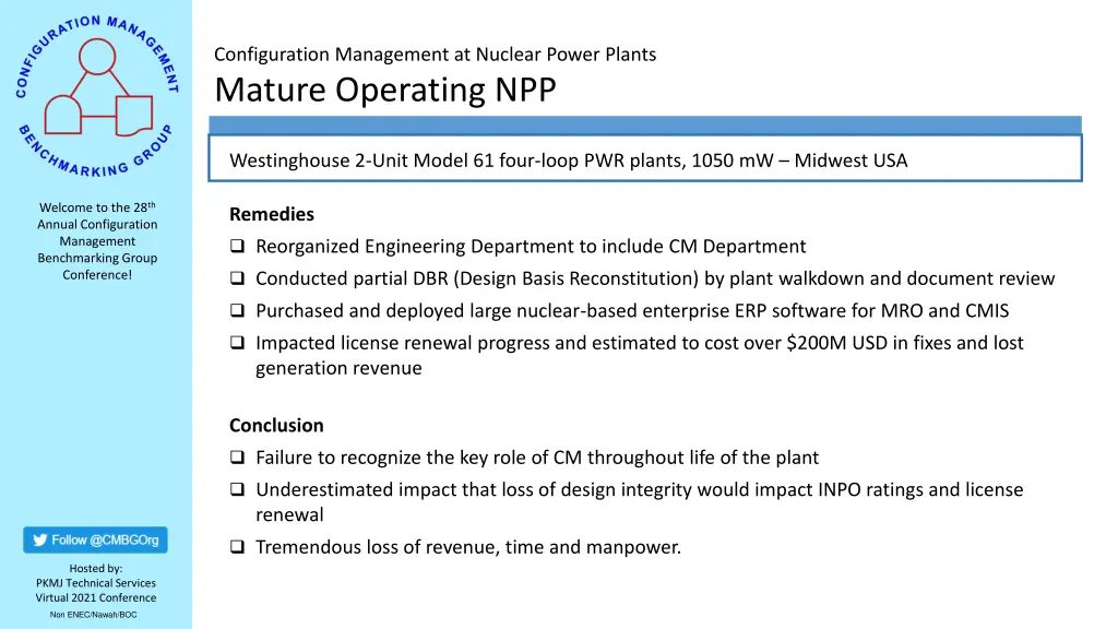 configuration management at nuclear power plants 1