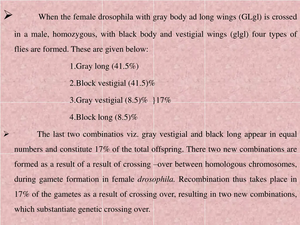 when the female drosophila with gray body ad long