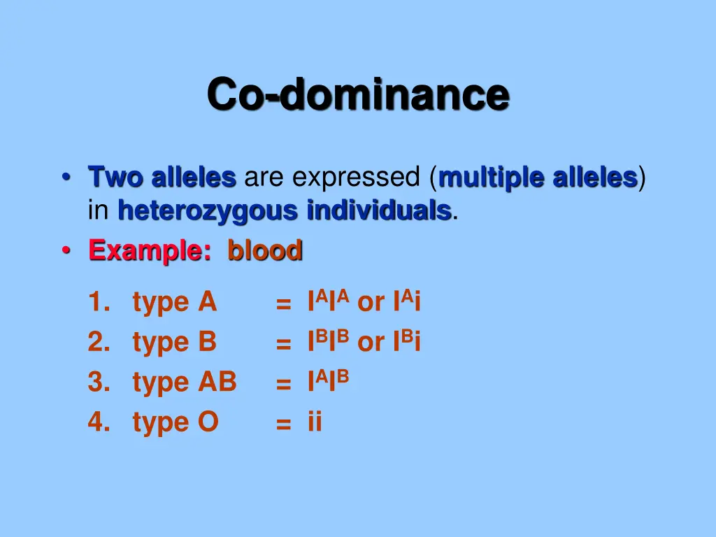 co dominance