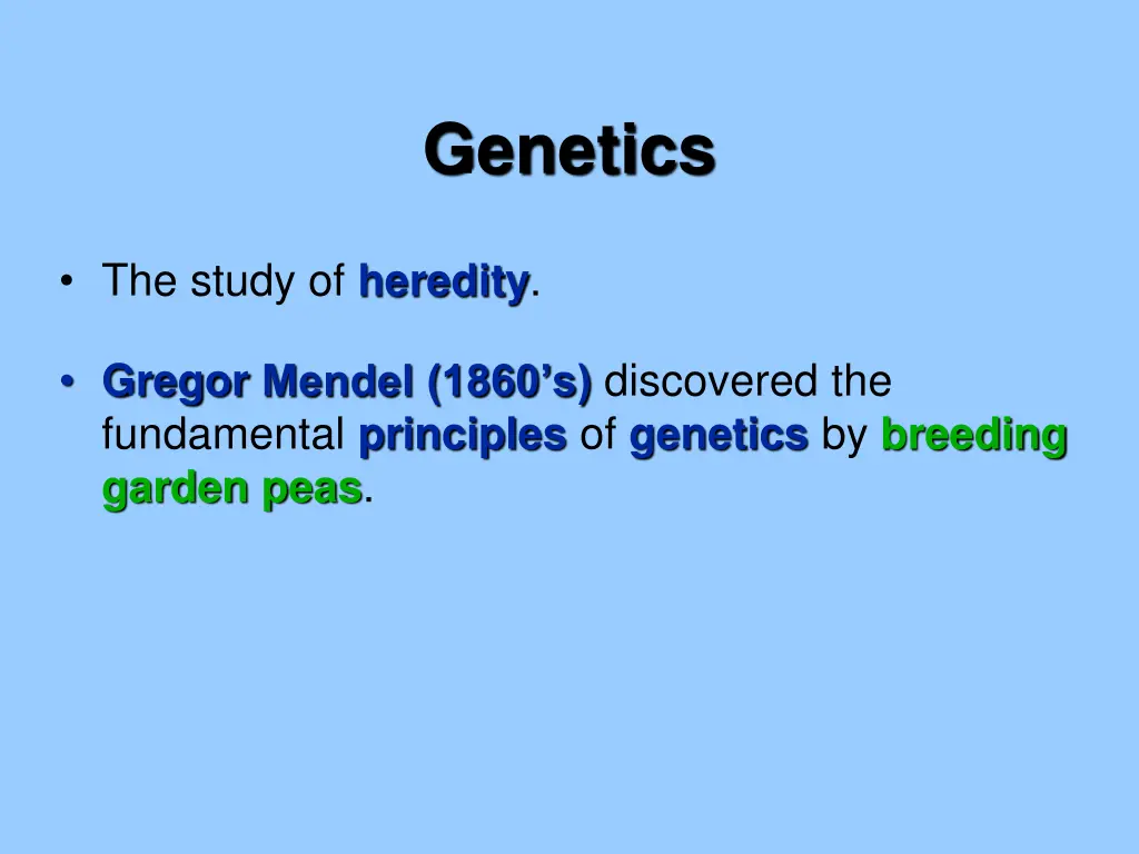 genetics