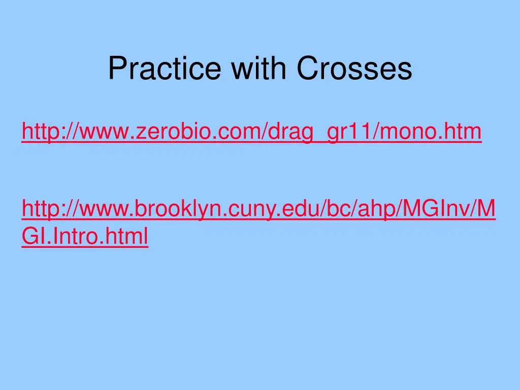 practice with crosses